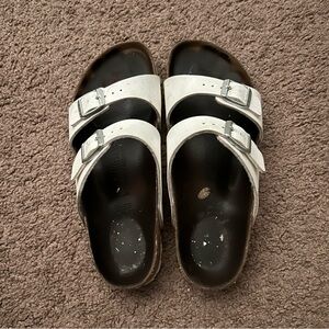 White Arizona Birkenstocks